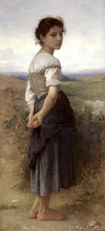 Adolphe William Bouguereau The Young Shepherdess (mk26) Sweden oil painting art